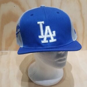 New Era Blue and White Snapback Hat Unisex